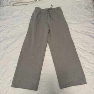 Gray Wide-Leg Sweatpants